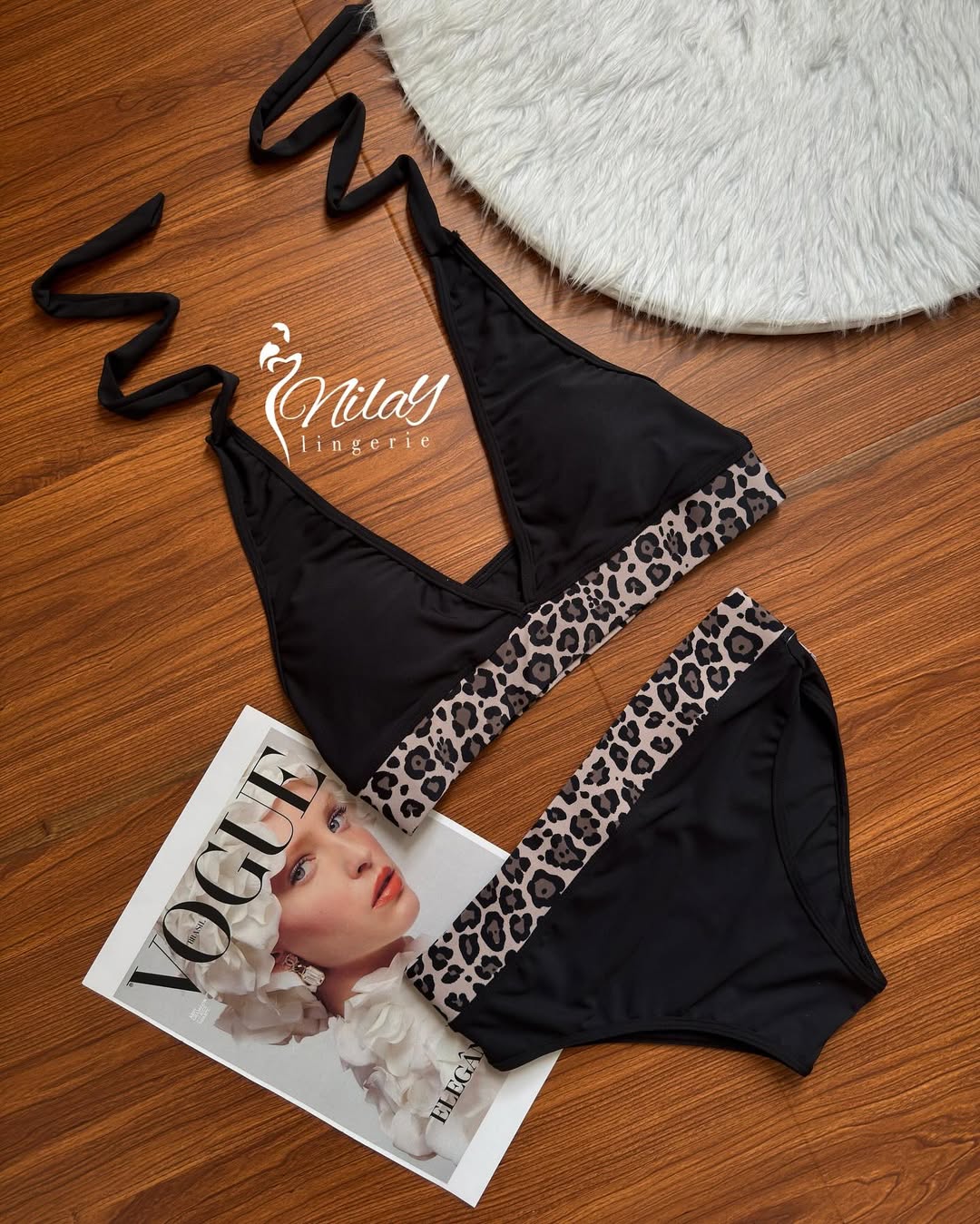 مایو بیکینی پلنگی زنانه